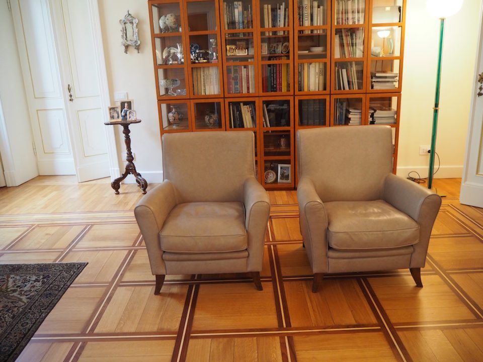 bespoke leather armchair by Scandaletti